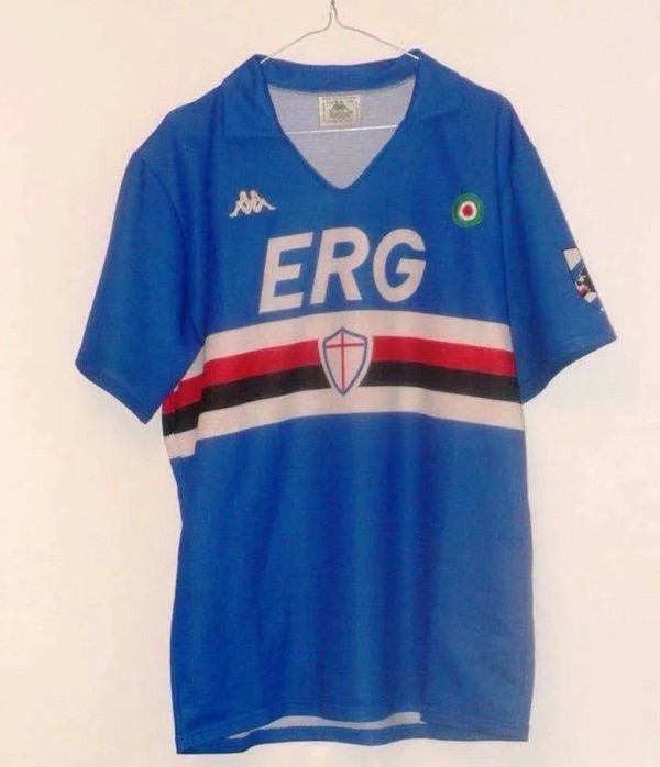 AAA Quality Sampdoria 89/90 Home Soccer Jersey